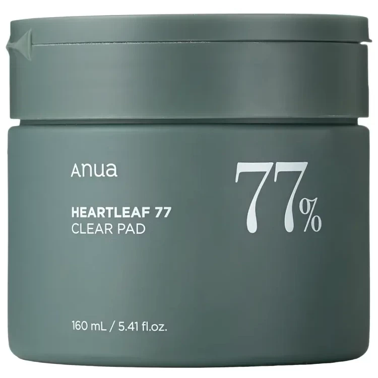 Almofadas Tônicas Anua Heartleaf 77% Clear Pad de 70 Unidades (CX Feia)