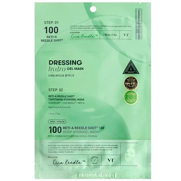Máscara Facial VT Cosmetics Reti-A Reedle Shot 100 2-Step Hydrogel Mask