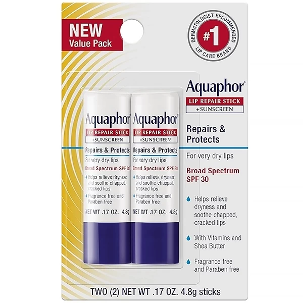 Protetor Solar Labial Aquaphor Lip Repair Stick + Sunscreen SPF 30