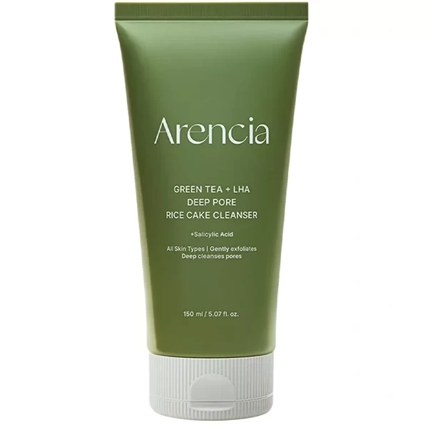 Limpador Facial Arencia Green Tea + LHA Deep Pore Rice Cake Cleanser